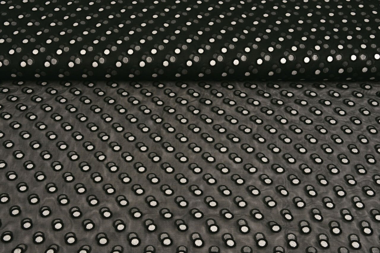 Fin Tulle Okiri Noir-Argent Fin Tulle Okiri Noir-Argent