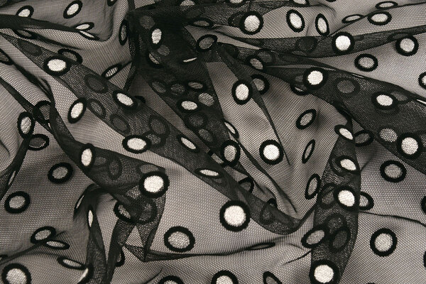 Fine Tulle Okiri Nero-Argento Fine Tulle Okiri Nero-Argento