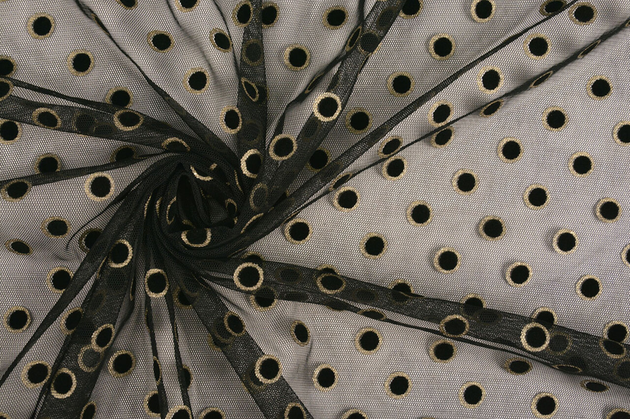 Fijne Tule Okiri Goud-Zwart