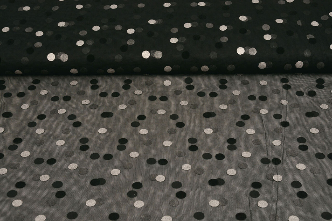 Fine Tulle Circulo Silver-Black