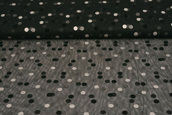 Fine Tulle Circulo Silver-Black