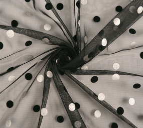 Fine Tulle Circulo Silver-Black