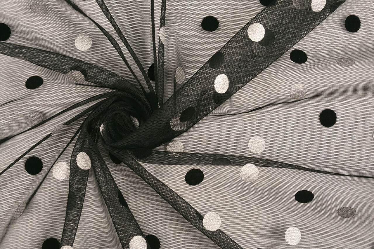 Fine Tulle Circulo Silver-Black