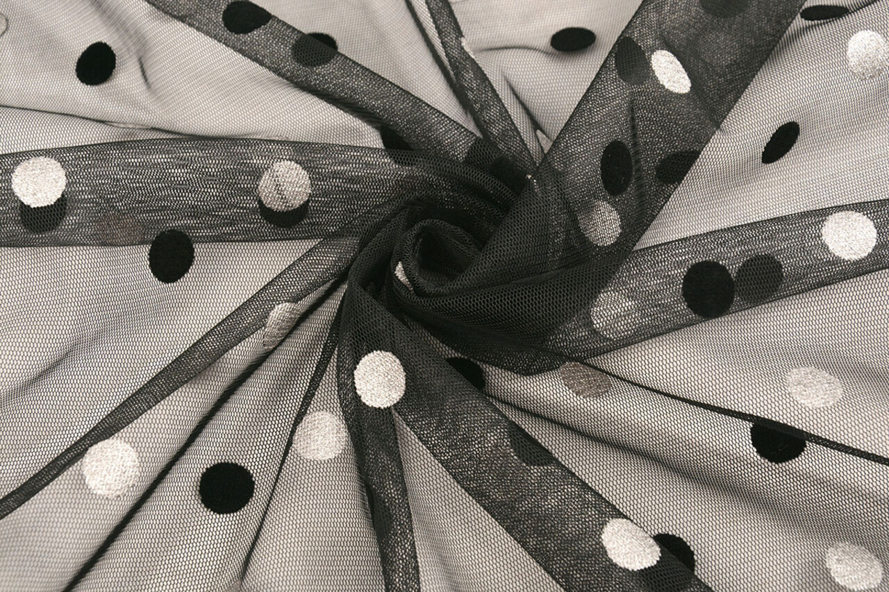 Fin Tulle Circulo Argent-Noir Fin Tulle Circulo Argent-Noir