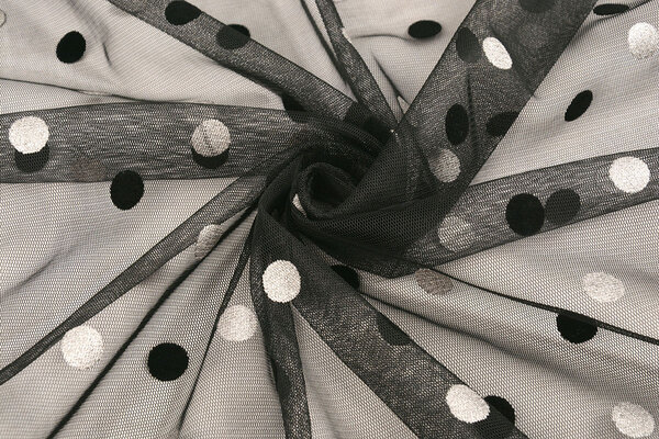 Fin Tulle Circulo Argent-Noir Fin Tulle Circulo Argent-Noir