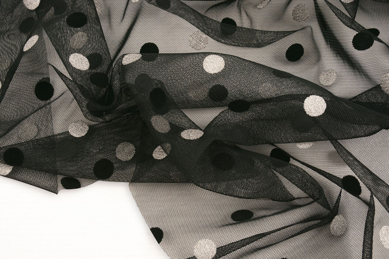 Fin Tulle Circulo Argent-Noir Fin Tulle Circulo Argent-Noir