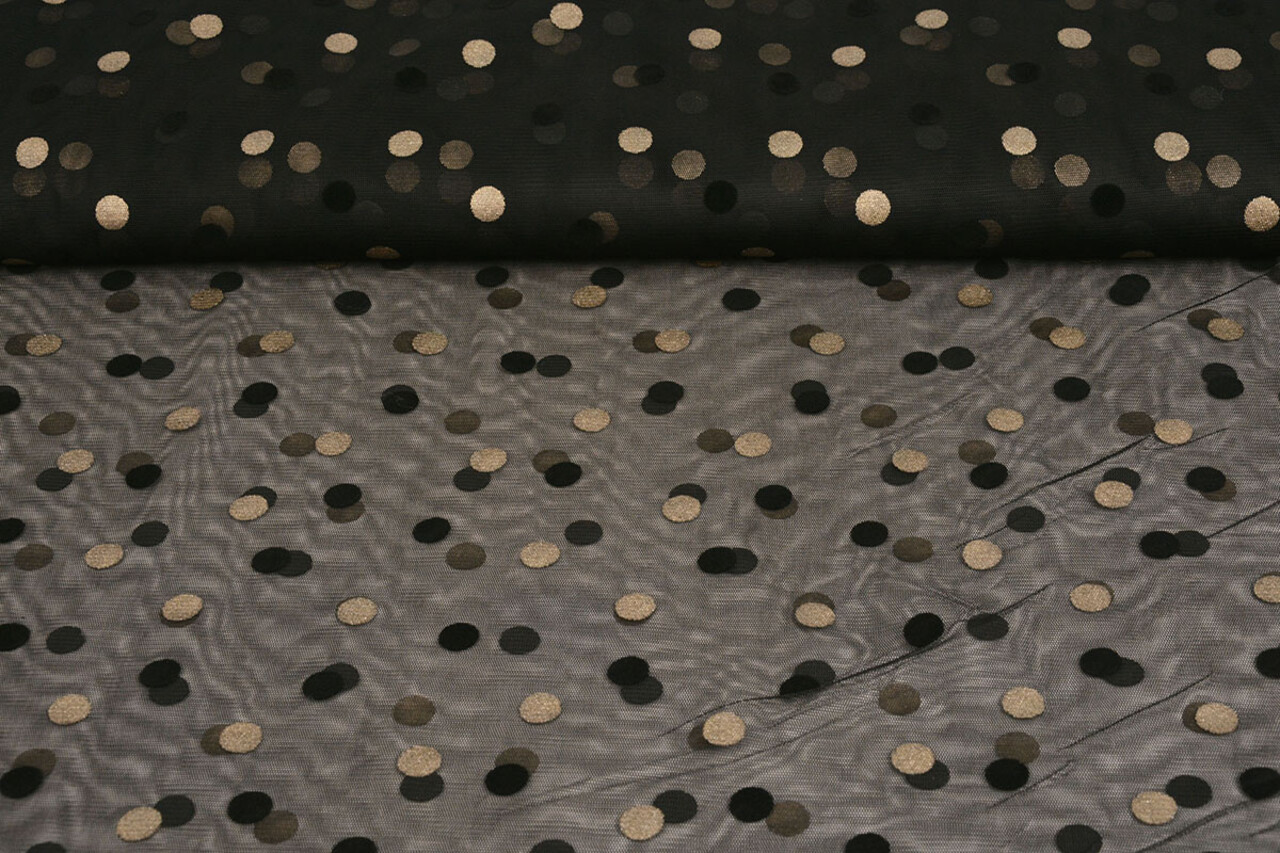 Fine Tulle Circulo Gold-Black