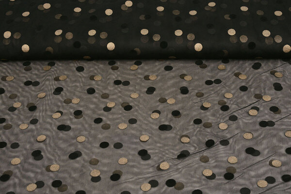 Fine Tulle Circulo Gold-Black