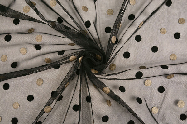 Fijne Tule Circulo Goud-Zwart Fijne Tule Circulo Goud-Zwart