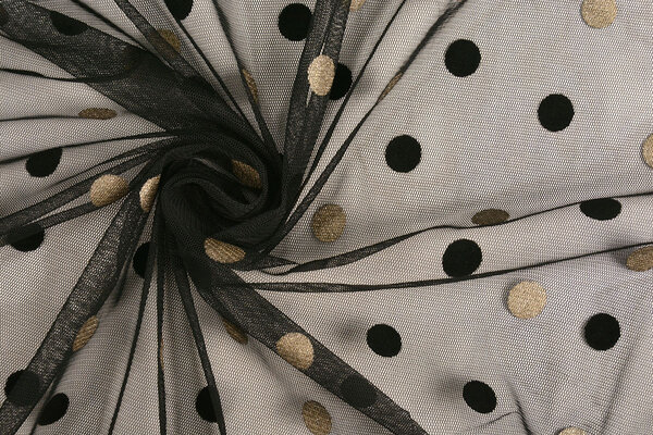 Fine Tulle Circulo Gold-Black