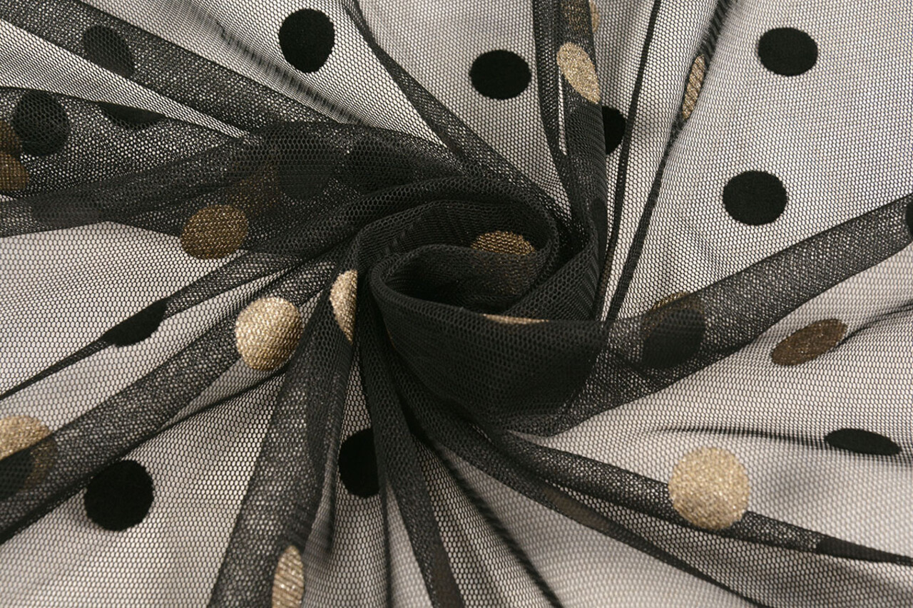 Fine Tulle Circulo Gold-Black