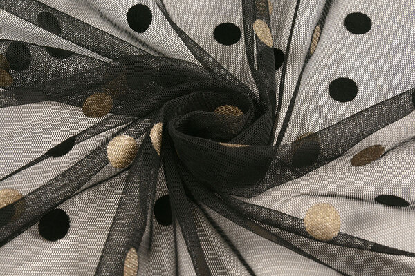 Fine Tulle Circulo Gold-Black