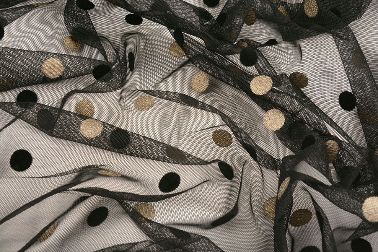 Fine Tulle Circulo Gold-Black