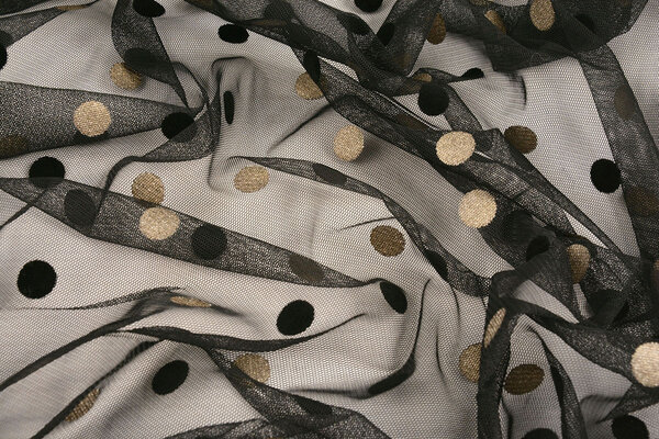 Fine Tulle Circulo Gold-Black