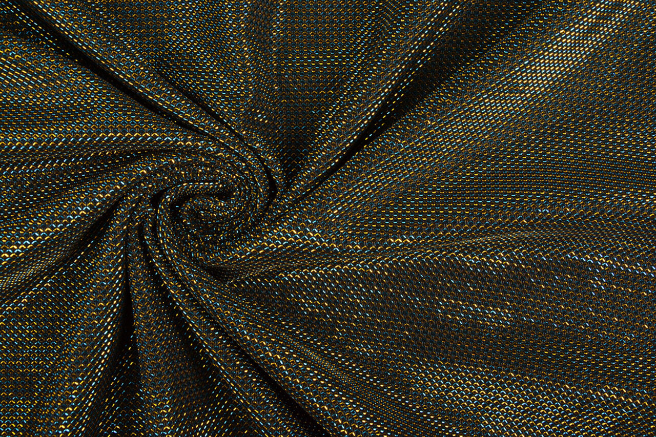 Lurex Two-Tone Blau-Gelb Lurex Two-Tone Blau-Gelb