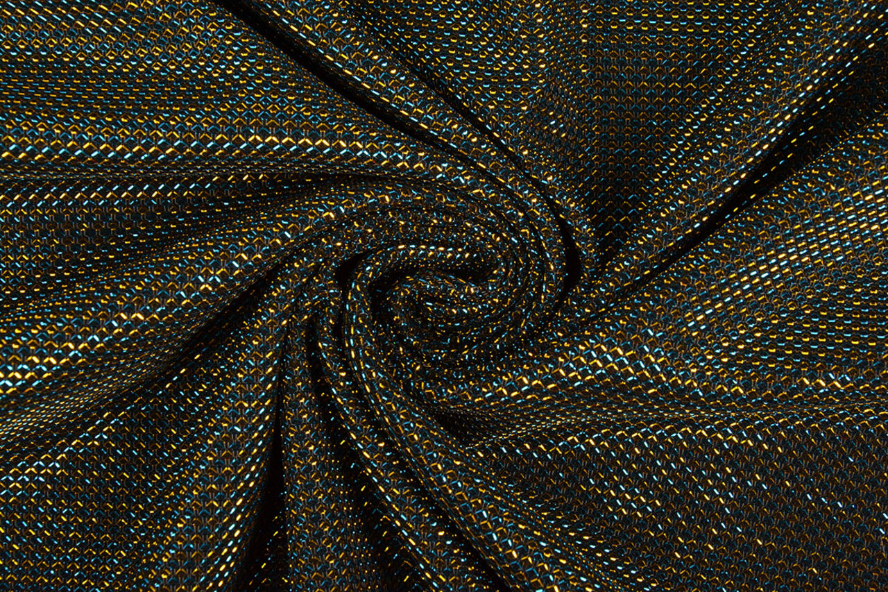 Lurex Two-Tone Blau-Gelb Lurex Two-Tone Blau-Gelb