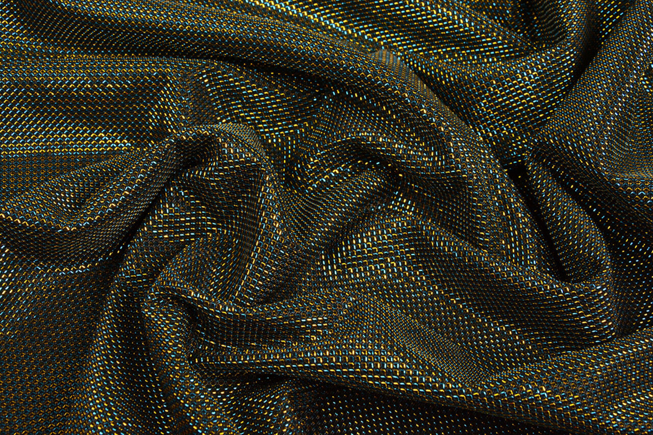 Lurex Two-Tonalità Blu-Giallo Lurex Two-Tonalità Blu-Giallo