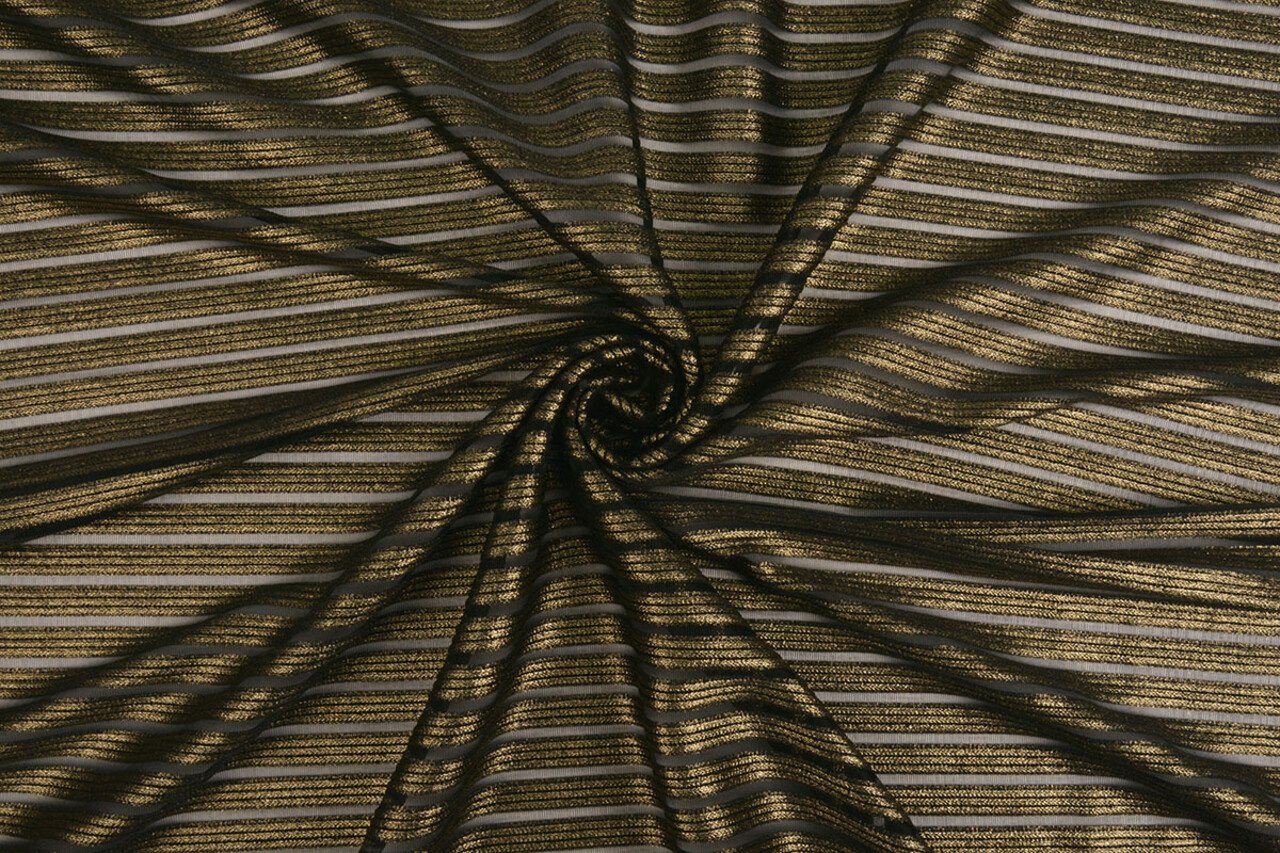 Lurex Streifen Gold-Schwarz