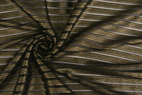 Lurex Streifen Gold-Schwarz