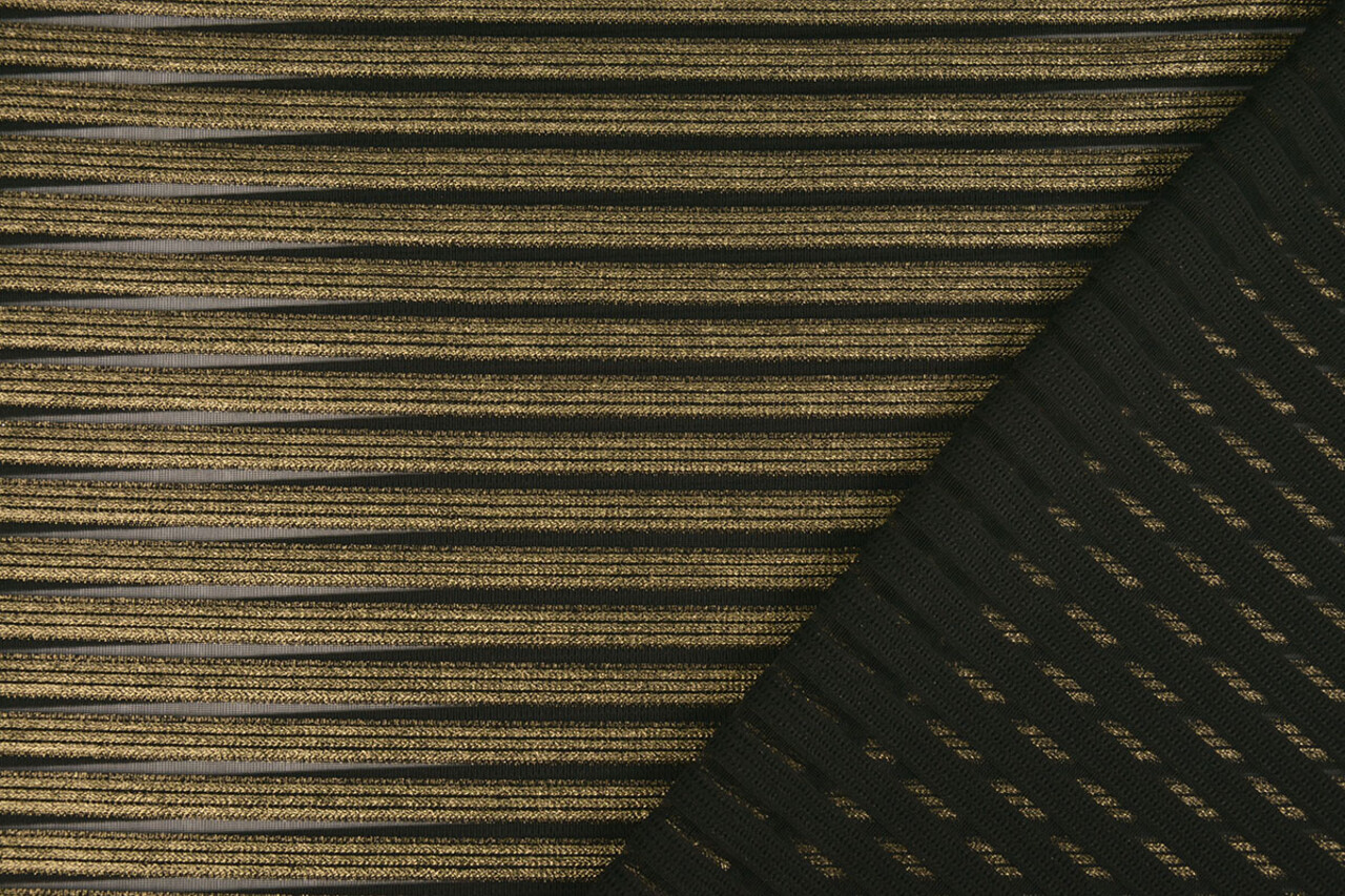 Lurex Streifen Gold-Schwarz