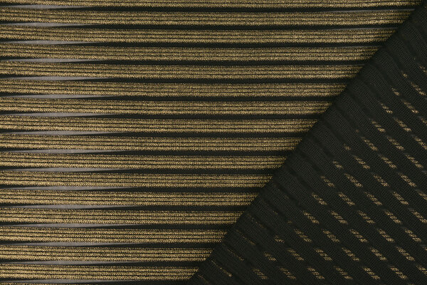 Lurex Streifen Gold-Schwarz