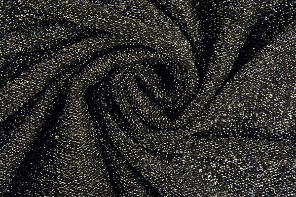 Jersey Lurex Zwart-Zilver Glitter Jersey Lurex Zwart-Zilver Glitter