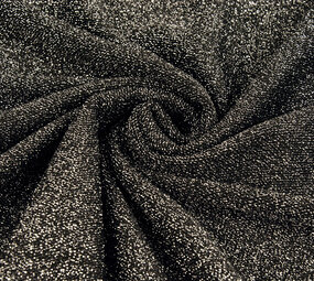 Jersey Lurex Schwarz-Silber Glitzer Jersey Lurex Schwarz-Silber Glitzer