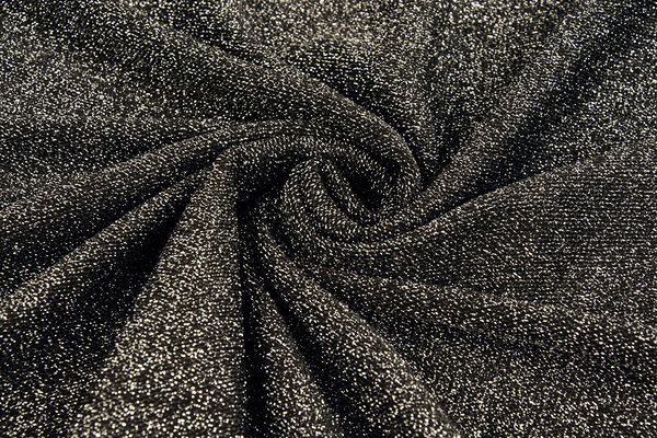 Jersey Lurex Zwart-Zilver Glitter Jersey Lurex Zwart-Zilver Glitter