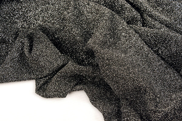 Jersey Lurex Zwart-Zilver Glitter Jersey Lurex Zwart-Zilver Glitter