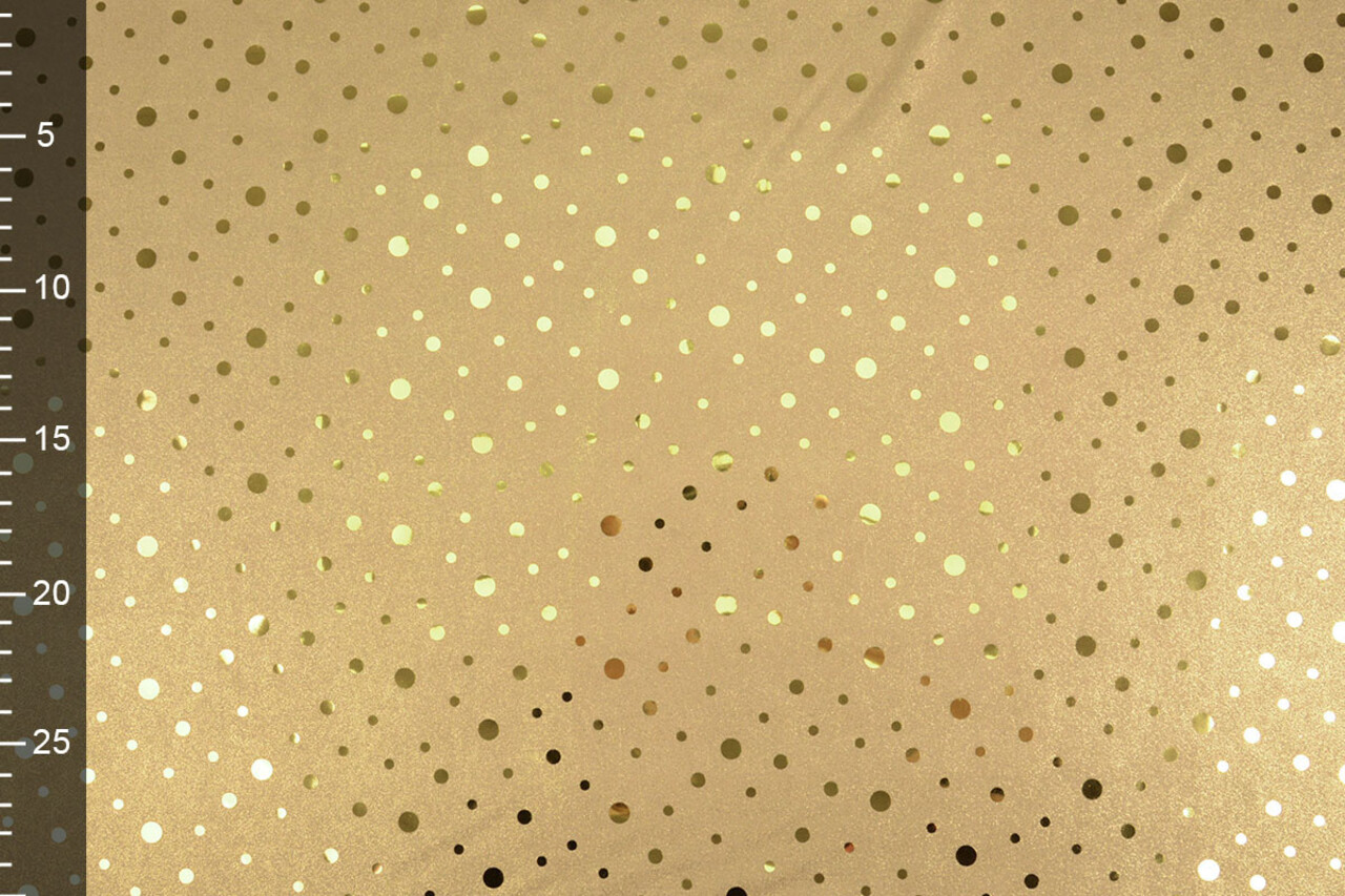 Sequins Foil on Jersey Gold