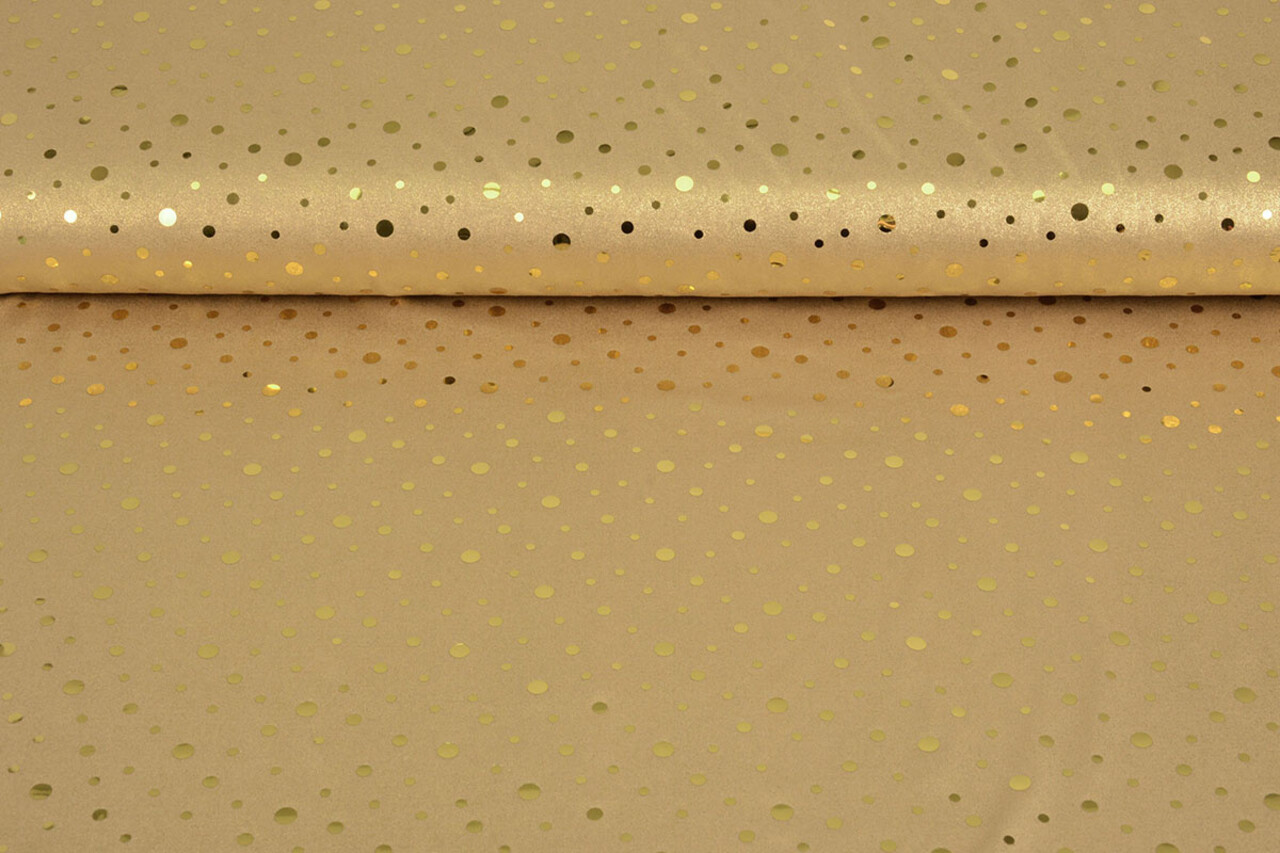 Sequins Foil on Jersey Gold