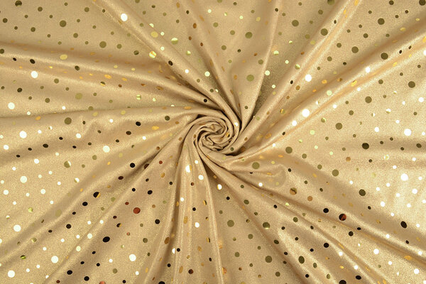 Sequins Foil on Jersey Gold