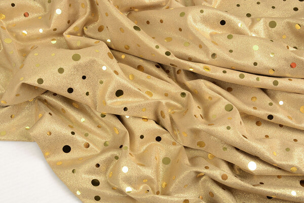 Sequins Foil on Jersey Gold