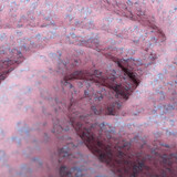 Tessuto di Lana a Maglia Lanoso Rosa Blu
