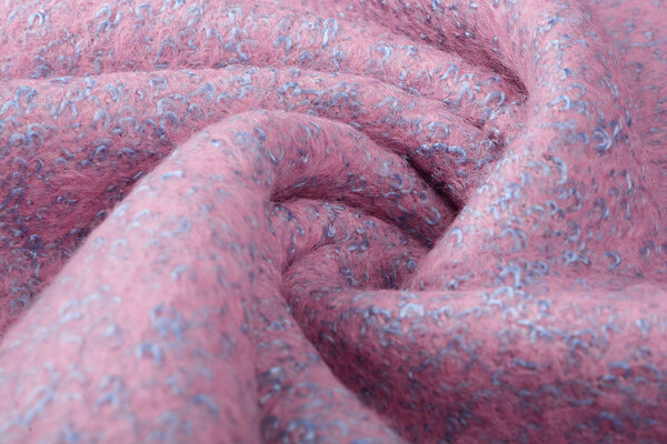 Tessuto di Lana a Maglia Lanoso Rosa Blu Tessuto di Lana a Maglia Lanoso Rosa Blu