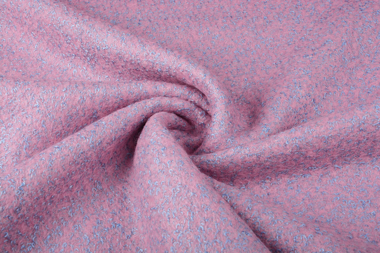 Tricoté Laine Tissu Lanoso Rose Bleu