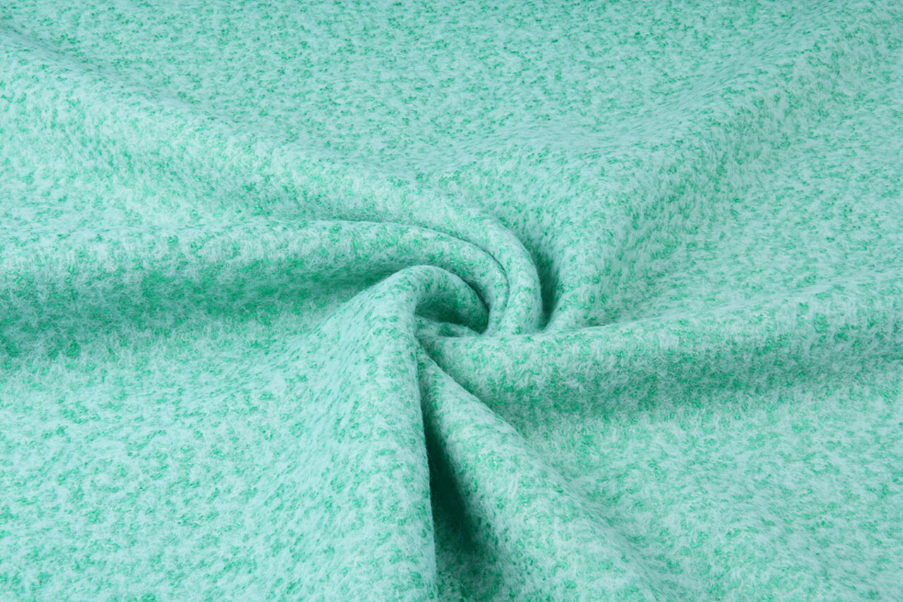 Gestrickter Wollstoff Lanoso Mint Weiß Gestrickter Wollstoff Lanoso Mint Weiß