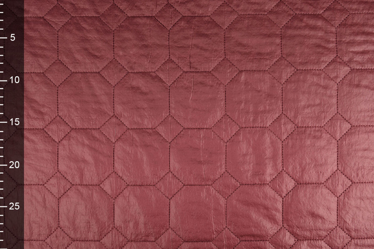 Steppfutter Jackenstoff Hexagonon Bordeaux Steppfutter Jackenstoff Hexagonon Bordeaux