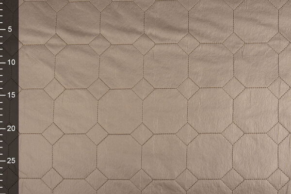 Steppfutter Jackenstoff Hexagonon Taupe Steppfutter Jackenstoff Hexagonon Taupe