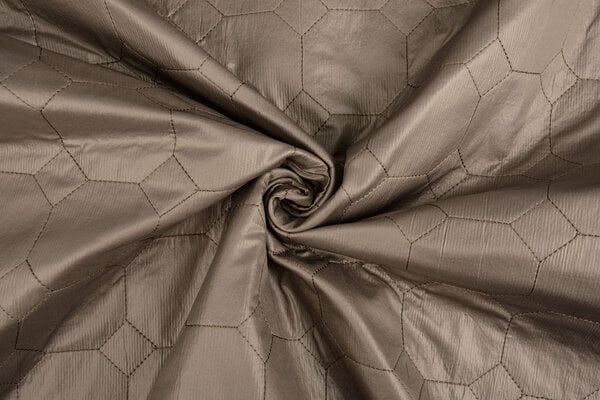 Matelassé Tissu pour Manteau Hexagoon Taupe Matelassé Tissu pour Manteau Hexagoon Taupe