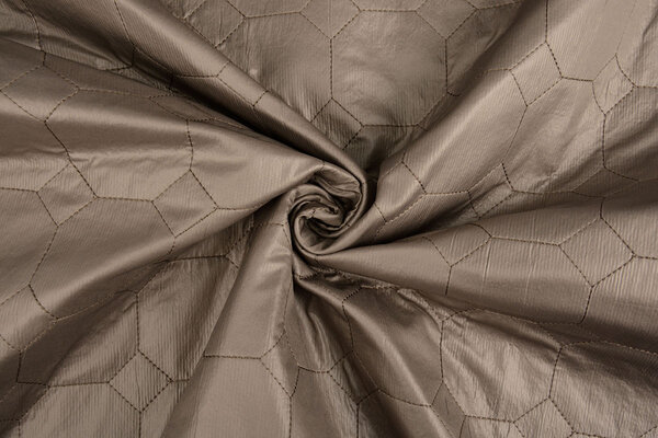 Quilted Jacketfabric Hexagon Taupe Quilted Jacketfabric Hexagon Taupe
