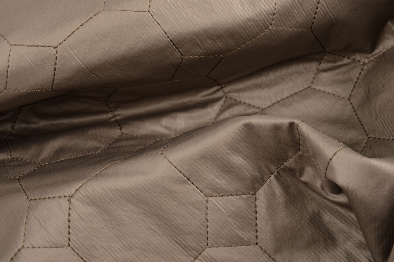 Quilted Jacketfabric Hexagon Taupe Quilted Jacketfabric Hexagon Taupe