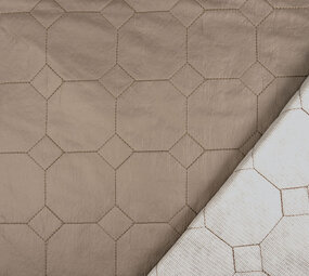 Steppfutter Jackenstoff Hexagonon Taupe Steppfutter Jackenstoff Hexagonon Taupe