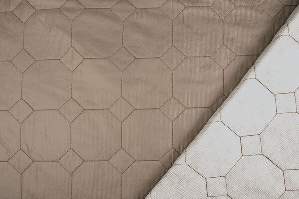 Steppfutter Jackenstoff Hexagonon Taupe Steppfutter Jackenstoff Hexagonon Taupe