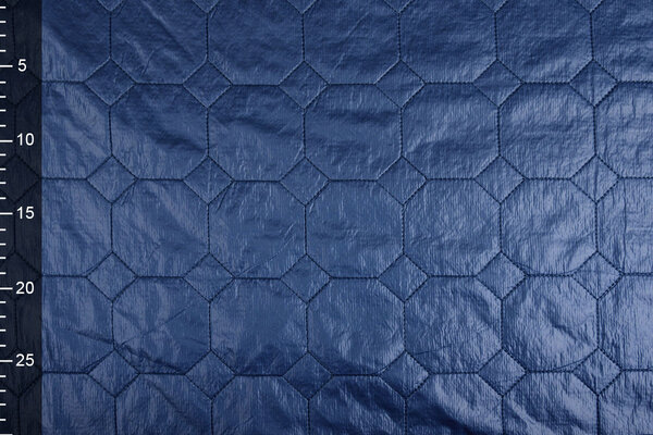 Quilted Jacketfabric Hexagon Dark Blue Quilted Jacketfabric Hexagon Dark Blue