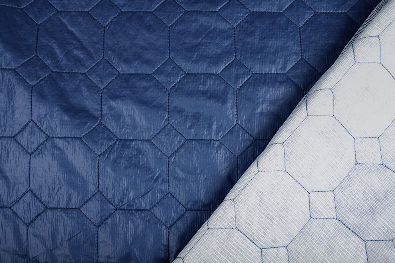 Imbottita Tessuto per Giacche Hexagoon Scuro Blu Imbottita Tessuto per Giacche Hexagoon Scuro Blu