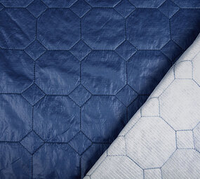 Quilted Jacketfabric Hexagon Dark Blue