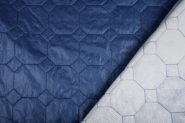 Quilted Jacketfabric Hexagon Dark Blue Quilted Jacketfabric Hexagon Dark Blue