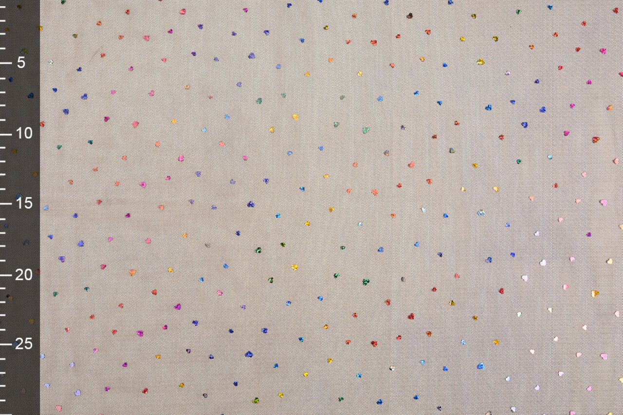 Feiner Tüll Glitzer Herzen