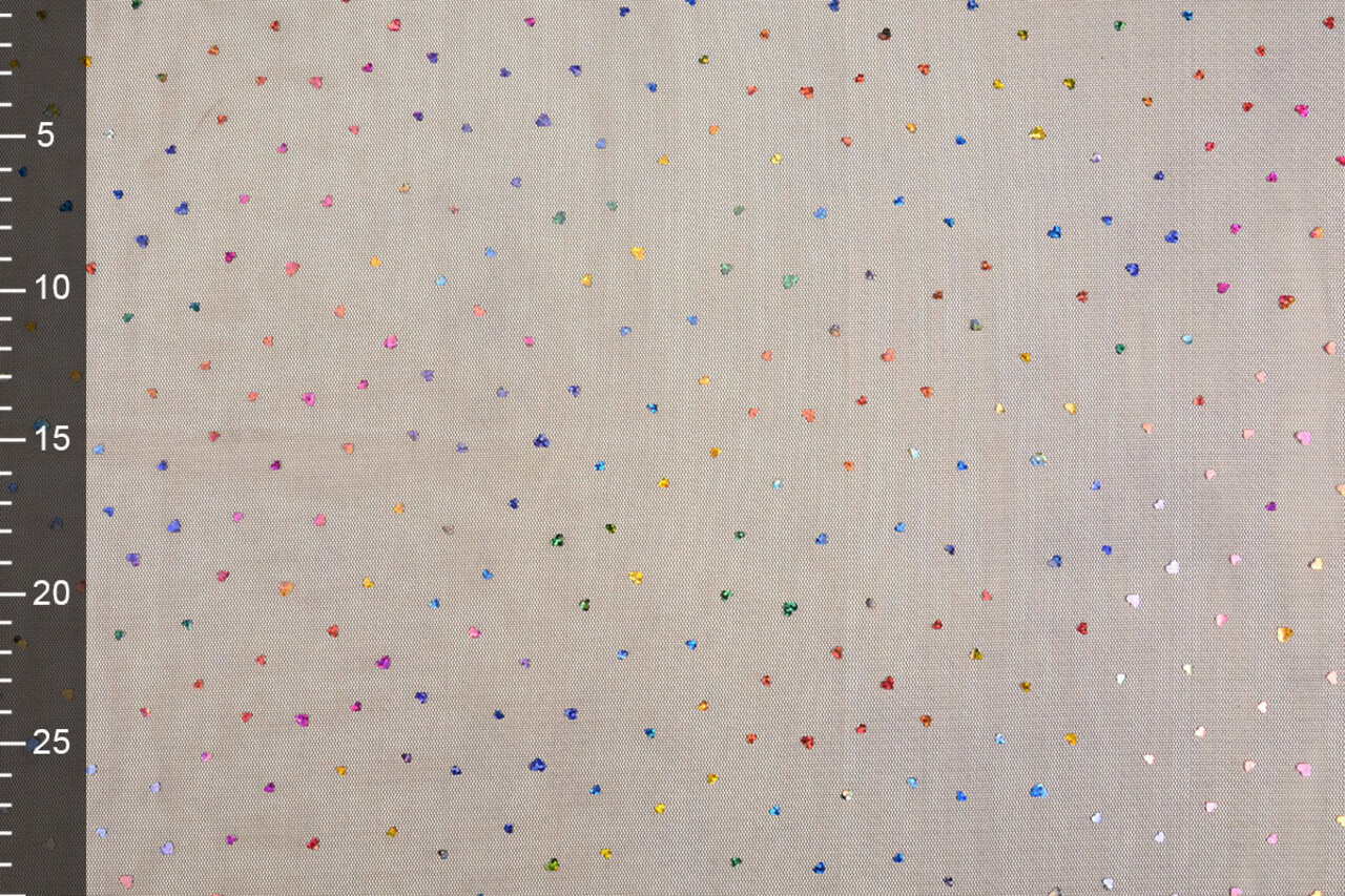 Fin Tulle Paillettes Cœurs Fin Tulle Paillettes Cœurs